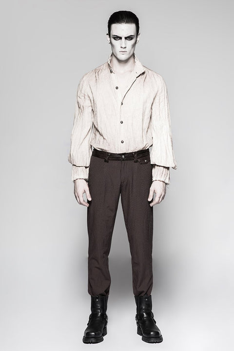 Nadelstreifen Einfache Fitness Chino Punk Hose