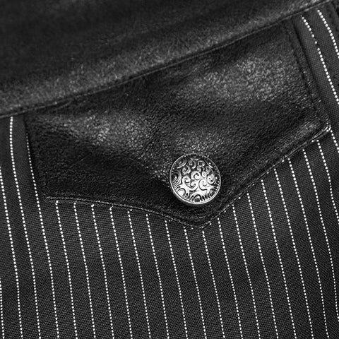 Nadelstreifen Einfache Fitness Chino Punk Hose