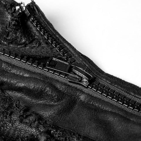 Dekadente schwere Langarm-Punk-T-Shirts mit Stehkragen