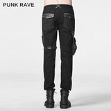 Lagerartikel Black Punk Pants For Men