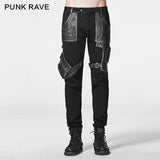 Lagerartikel Black Punk Pants For Men