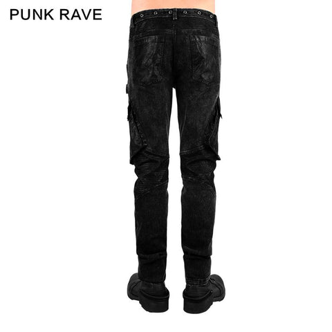 Neues Design Baumwolle Schwarz Jean Punk Hose Für Männer
