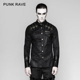Heavy Metal Textur Schulter Lederbeschichtung Punk Shirts