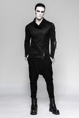 Rock Zipper High Collar Kordelzug Langarm Punk T-Shirts