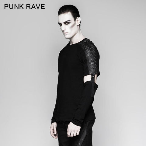 Abnehmbare Ärmel Cotton Punk T-Shirts im europäischen Stil