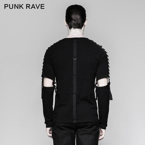 Abnehmbare Ärmel Cotton Punk T-Shirts im europäischen Stil
