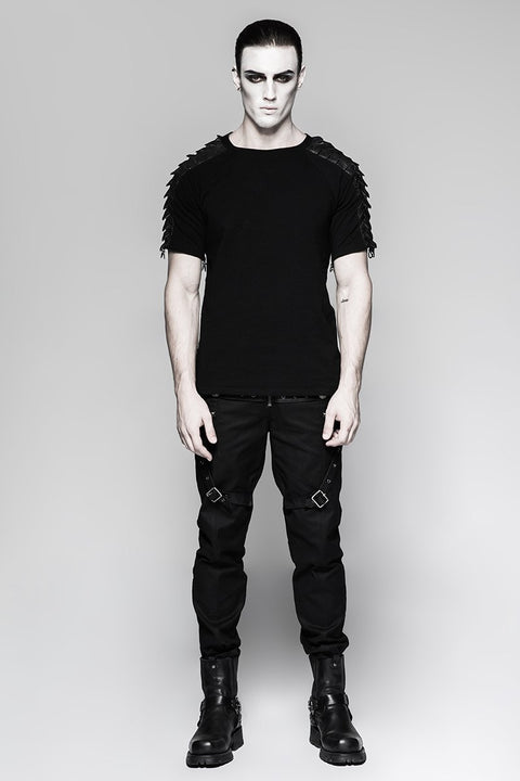 Abnehmbare Ärmel Cotton Punk T-Shirts im europäischen Stil