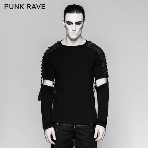 Abnehmbare Ärmel Cotton Punk T-Shirts im europäischen Stil