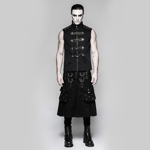 Big Pockets Herren Kilts Metallic Middle Punk Rock