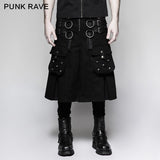 Big Pockets Herren Kilts Metallic Middle Punk Rock