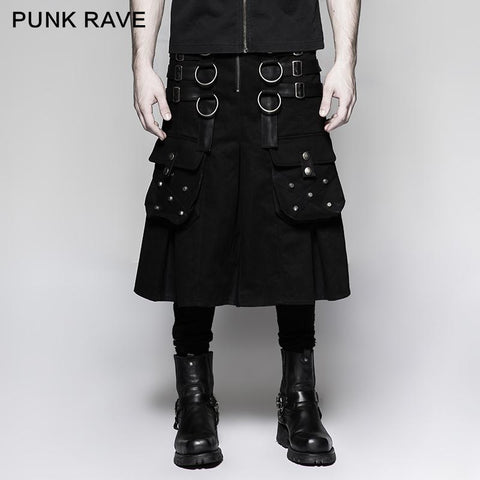 Big Pockets Herren Kilts Metallic Middle Punk Rock