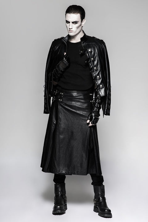 Punk Zubehör Länge Zarte Mesh Leder Herrenhandschuhe