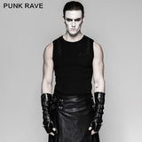 Punk Zubehör Länge Zarte Mesh Leder Herrenhandschuhe