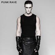Punk Zubehör Länge Zarte Mesh Leder Herrenhandschuhe