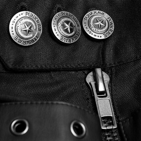 Straight-Leg Hose Herren Verschlüsse Metall Punk Hose