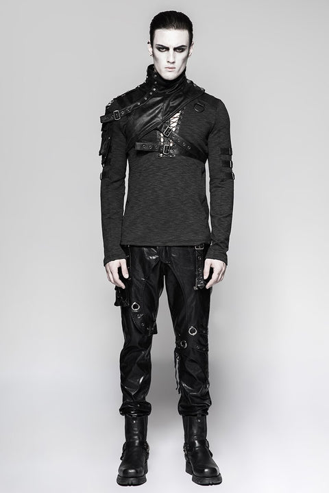 Punk Zubehör Soldat Eng anliegende männliche Schulterrüstung