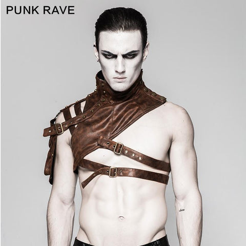 Punk Zubehör Soldat Eng anliegende männliche Schulterrüstung