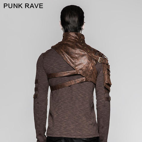 Punk Zubehör Soldat Eng anliegende männliche Schulterrüstung
