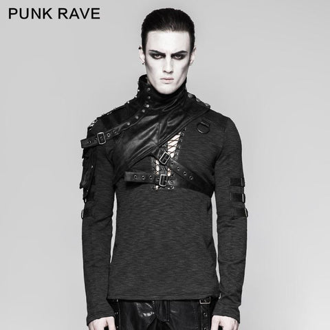 Punk Zubehör Soldat Eng anliegende männliche Schulterrüstung