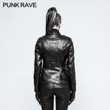 Motorrad Eng anliegende Leder Punk Punk Jacke für Frauen