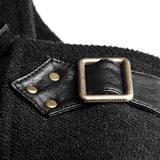 Frauen Schwalbenschwanz Kammgarn Black Punk Jacke mit Bronze Zubehör