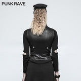 Schwarze Leder Punk Weste Weste Frauen Slim Joker Style