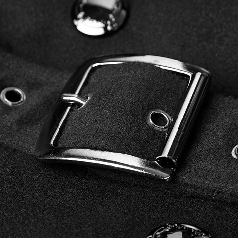 Asymmetrie Worsted Long Punk Coat Frauen Schwarze Militäruniform