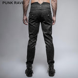 Black Spring New Chinese Knot Skinny Gothic Hosen für Männer