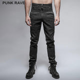 Black Spring New Chinese Knot Skinny Gothic Hosen für Männer