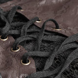 Steampunk Anti-Straps Langarm-Punk-T-Shirts mit hohem Halskragen