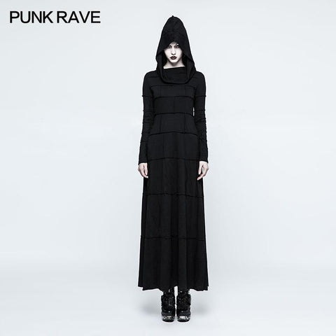 Mode Multi Split Hooded Punk Kleid für Frauen