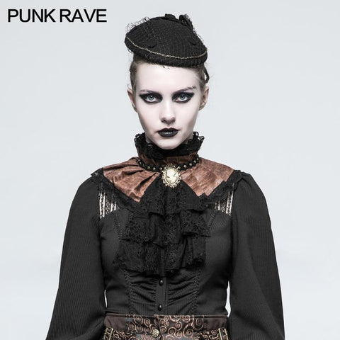 Schwarze Dual-Use Lace Punk Accessoires Krawatte für Frauen
