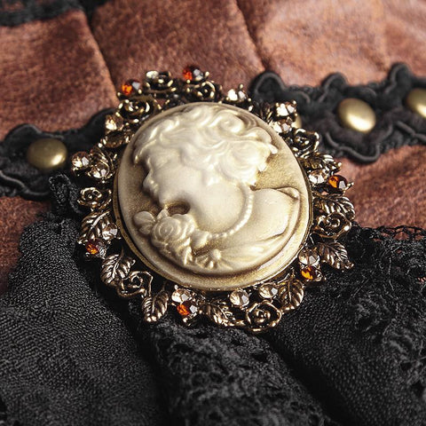 Schwarze Dual-Use Lace Punk Accessoires Krawatte für Frauen