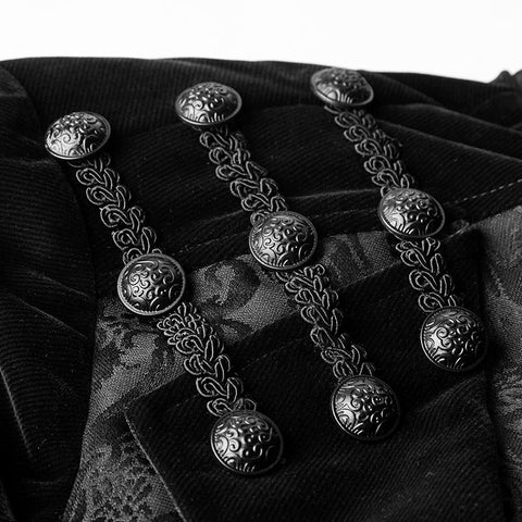 Mode Männer Samt Gothic Mantel mit verstellbarer Schnalle