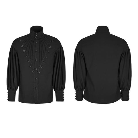 Wunderschönes Dise Floret Stripes Gothic Shirt mit langem Laternenärmel