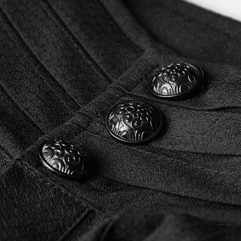 Wunderschönes Dise Floret Stripes Gothic Shirt mit langem Laternenärmel