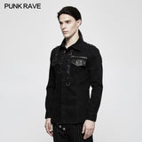 Hübsche Woll-Langarm-Punk-Shirts mit Persönlichkeits-Lederschlaufe
