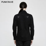 Hübsche Woll-Langarm-Punk-Shirts mit Persönlichkeits-Lederschlaufe