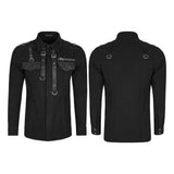 Hübsche Woll-Langarm-Punk-Shirts mit Persönlichkeits-Lederschlaufe