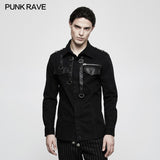 Hübsche Woll-Langarm-Punk-Shirts mit Persönlichkeits-Lederschlaufe
