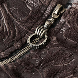 Steampunk Wunderschöner Vintage Leder Punk Mantel Mittlerer Stil
