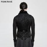 Vintage Jacquard Wolle Punk Weste Joker Schmal geschnittene Weste