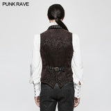 Vintage Jacquard Wolle Punk Weste Joker Schmal geschnittene Weste