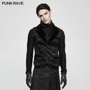 Vintage Jacquard Wolle Punk Weste Joker Schmal geschnittene Weste