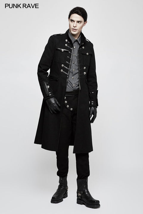 Hübsches gestreiftes Punk Shirt Hemd mit frei hängender Metallkette