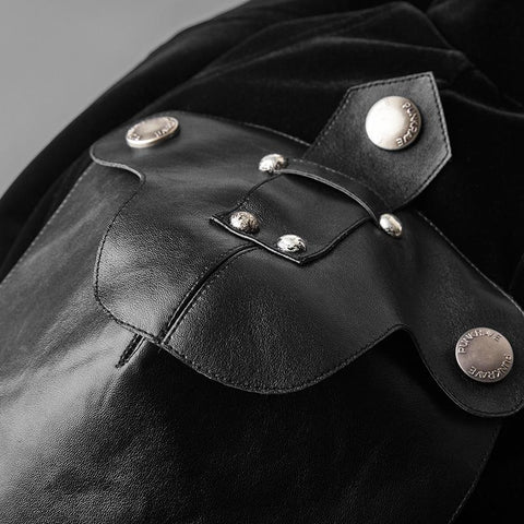 Winter Velvet Mittellanger Punkmantel Zweireiherjacke