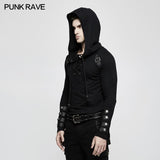 Kapuzen-Loop-Ärmel lange Punk-Pullover für Männer