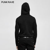 Kapuzen-Loop-Ärmel lange Punk-Pullover für Männer
