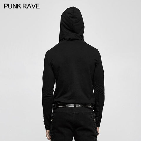 Kapuzen-Loop-Ärmel lange Punk-Pullover für Männer