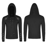Kapuzen-Loop-Ärmel lange Punk-Pullover für Männer